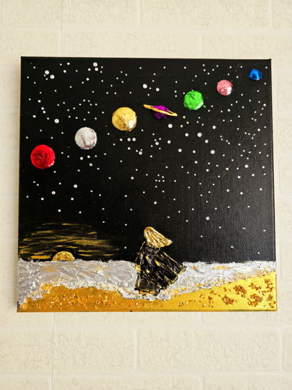 Объемная картина со стразами "Парад планет"