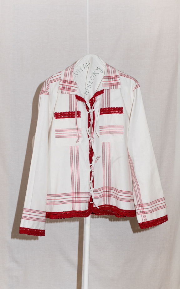 Рубашка с Бордовым Кружевом/Bordo Lace Long Sleeve Shirt
