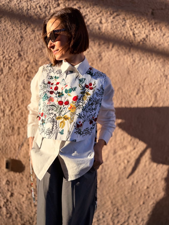 Манишка из хлопка Шиповник