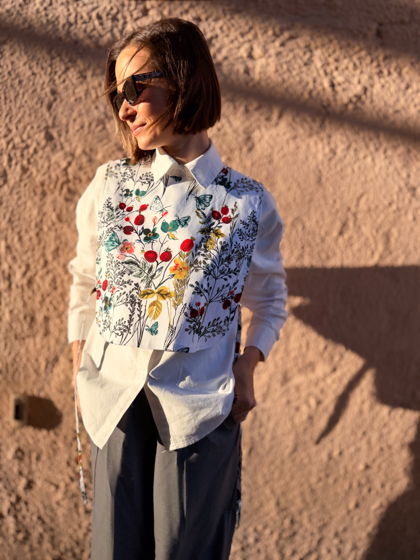 Манишка из хлопка Шиповник