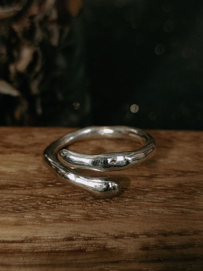 Серебрянное кольцо "Земля"