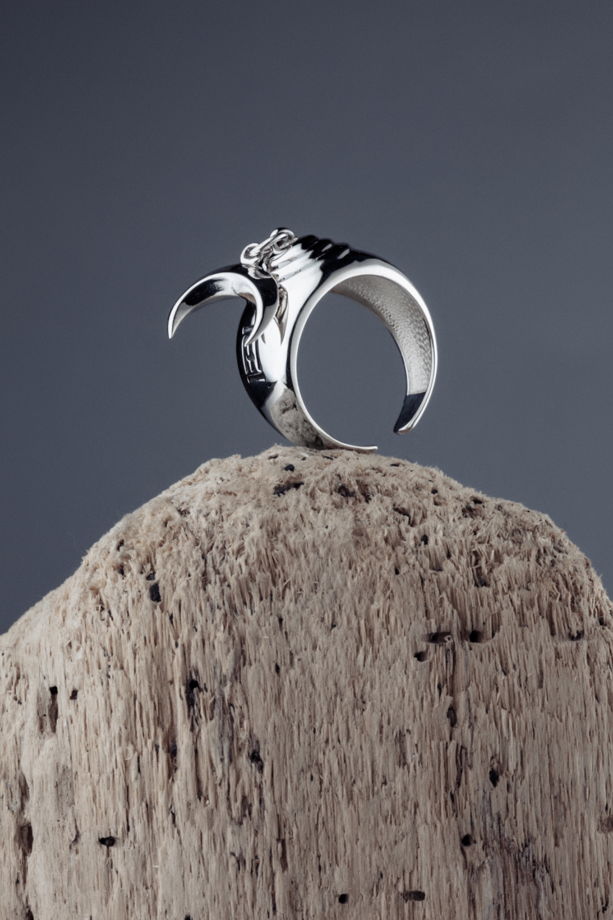 Безразмерное серебряное кольцо La Luna