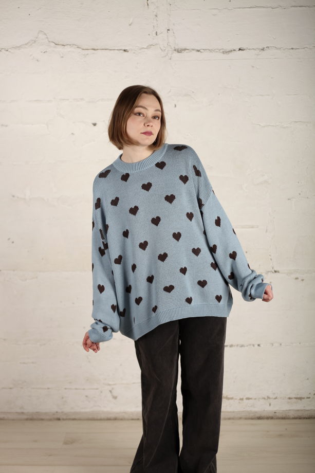 Джемпер с сердцами