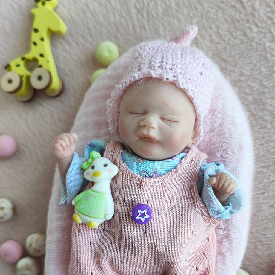 Куклы Reborn: Кукла малыш Мини реборн девочка ручной работы 10 см