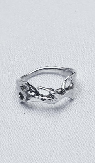Серебряное кольцо странной формы — "GUM-2"