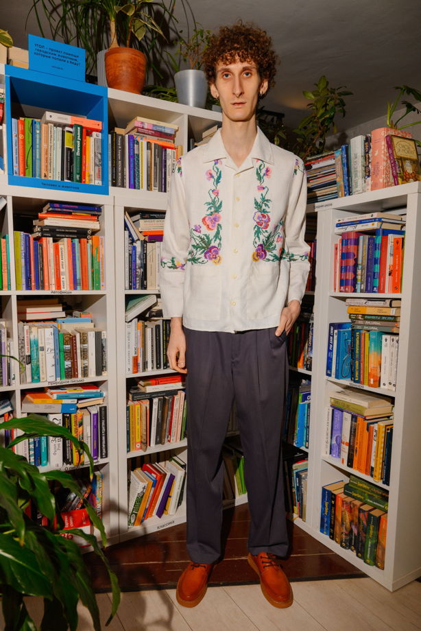 Рубашка из Старинной Скатерти/Vintage Flowers Long Sleeve Shirt