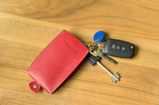 ключница из натуральной кожи FIESTA - Красный