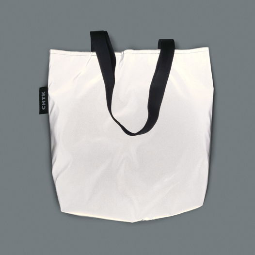 Светоотражающая сумка-шоппер с чёрной подкладкой