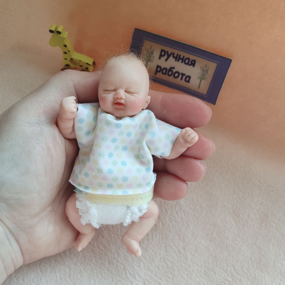 Мини Реборн кукла младенец девочка ручной работы