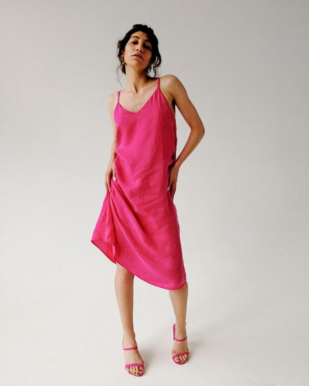 Платье комбинация в бельевом стиле  Petal Pink