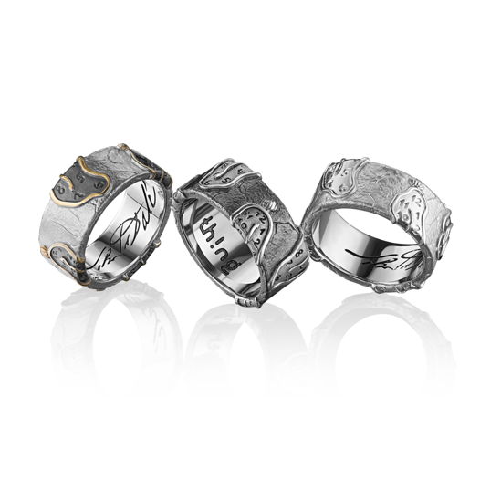 Дизайнерское серебряное кольцо DALI'S VOL.2 BLACK