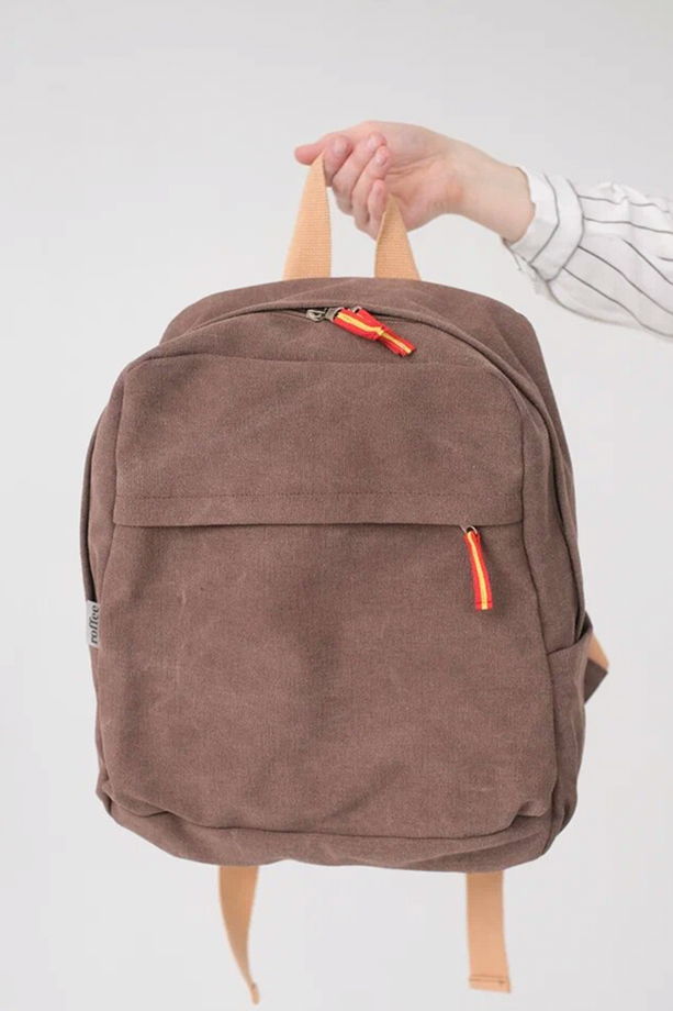 Городской рюкзак из хлопка, модель #1, коричневый
