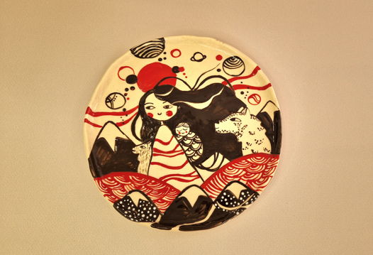Тарелка керамическая, коллекция "Маленькие женщины", 20 см