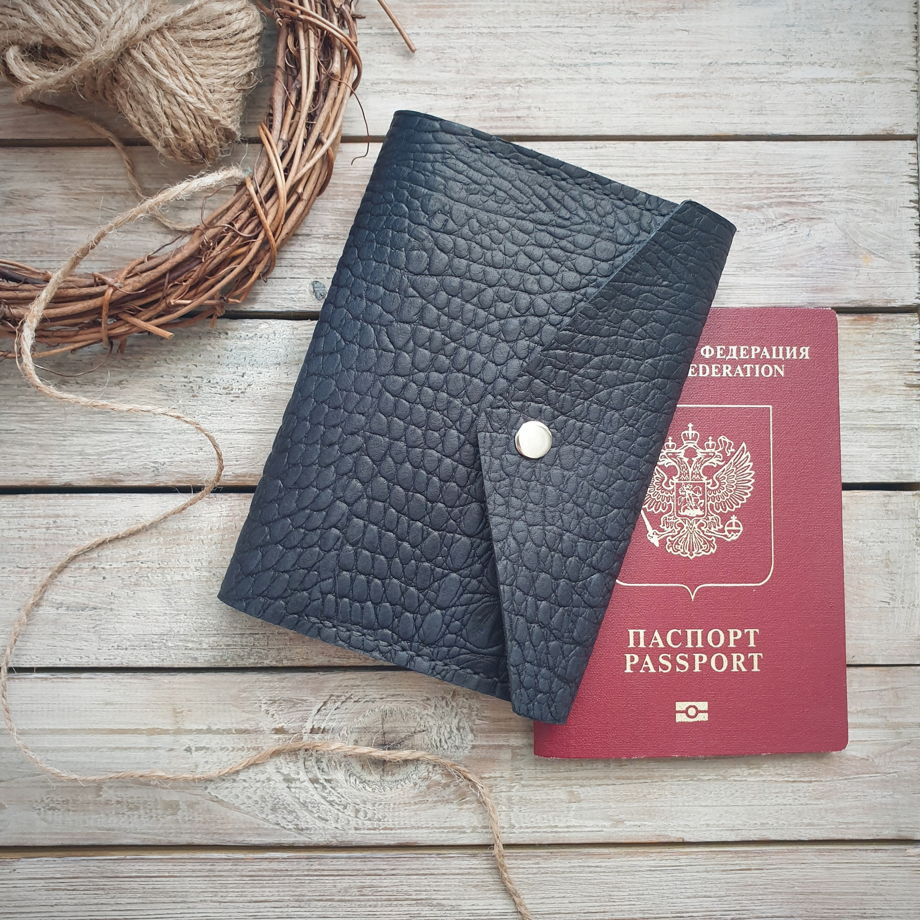 Обложка на паспорт Oyster Dark Blue
