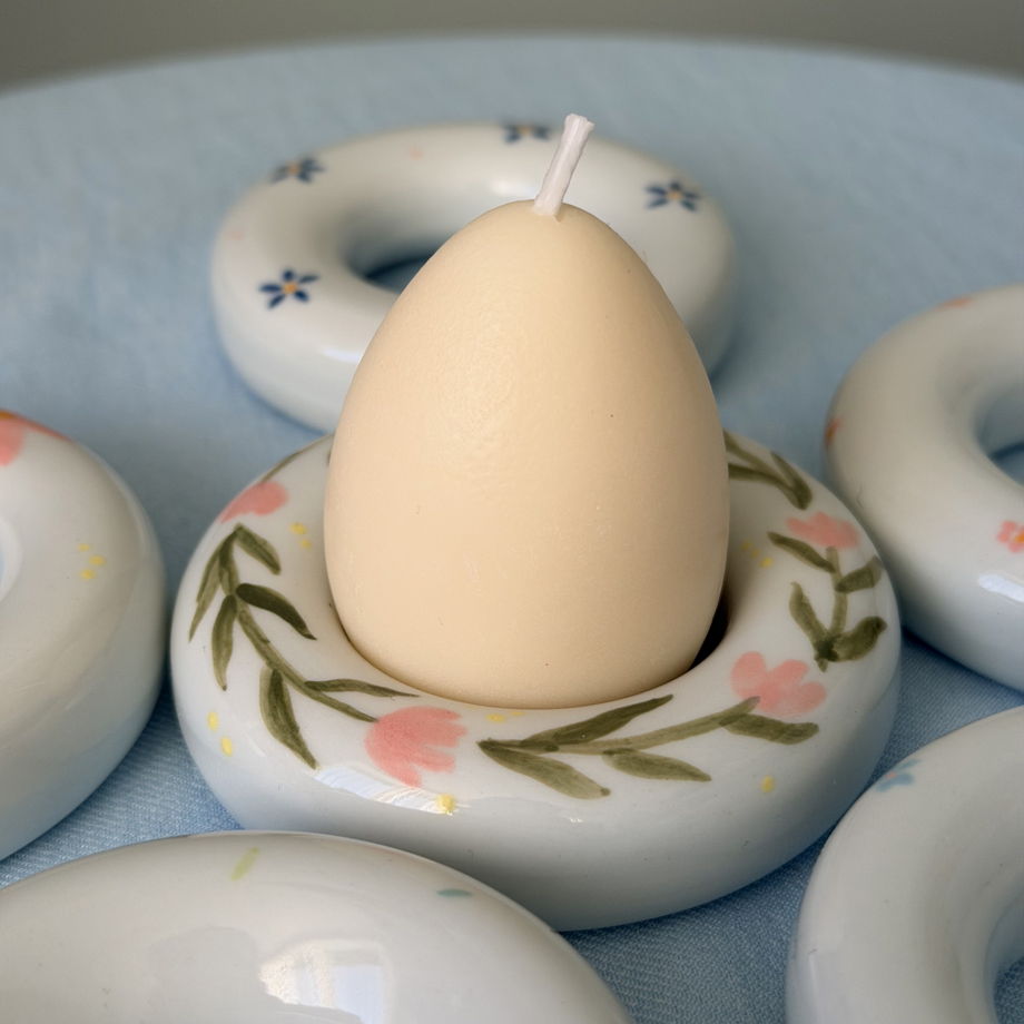 Подставка для яиц/свечей ручной работы с росписью