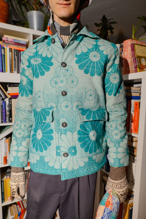 Куртка с Зелёными Ромашками/Green Daisy Padded Jacket