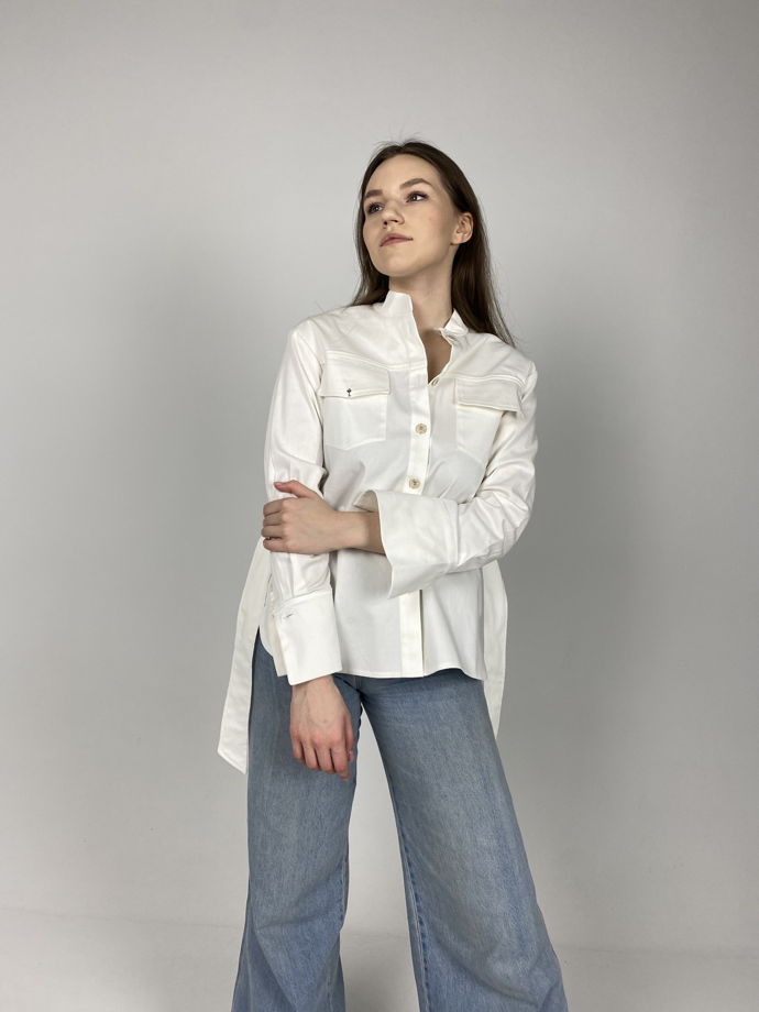 Белая рубашка-пиджак для женщин