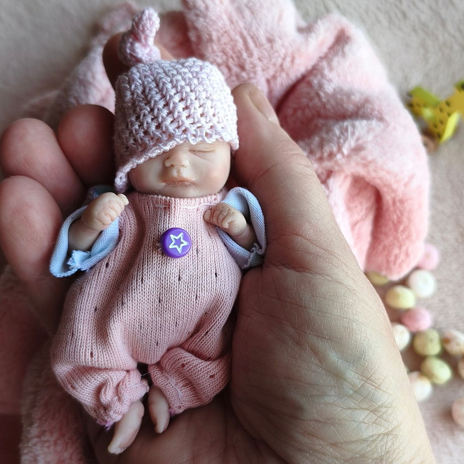 Куклы Reborn: Кукла малыш Мини реборн девочка ручной работы 10 см