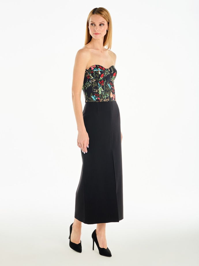 Топ корсетный с чашками из хлопка с цветочным принтом