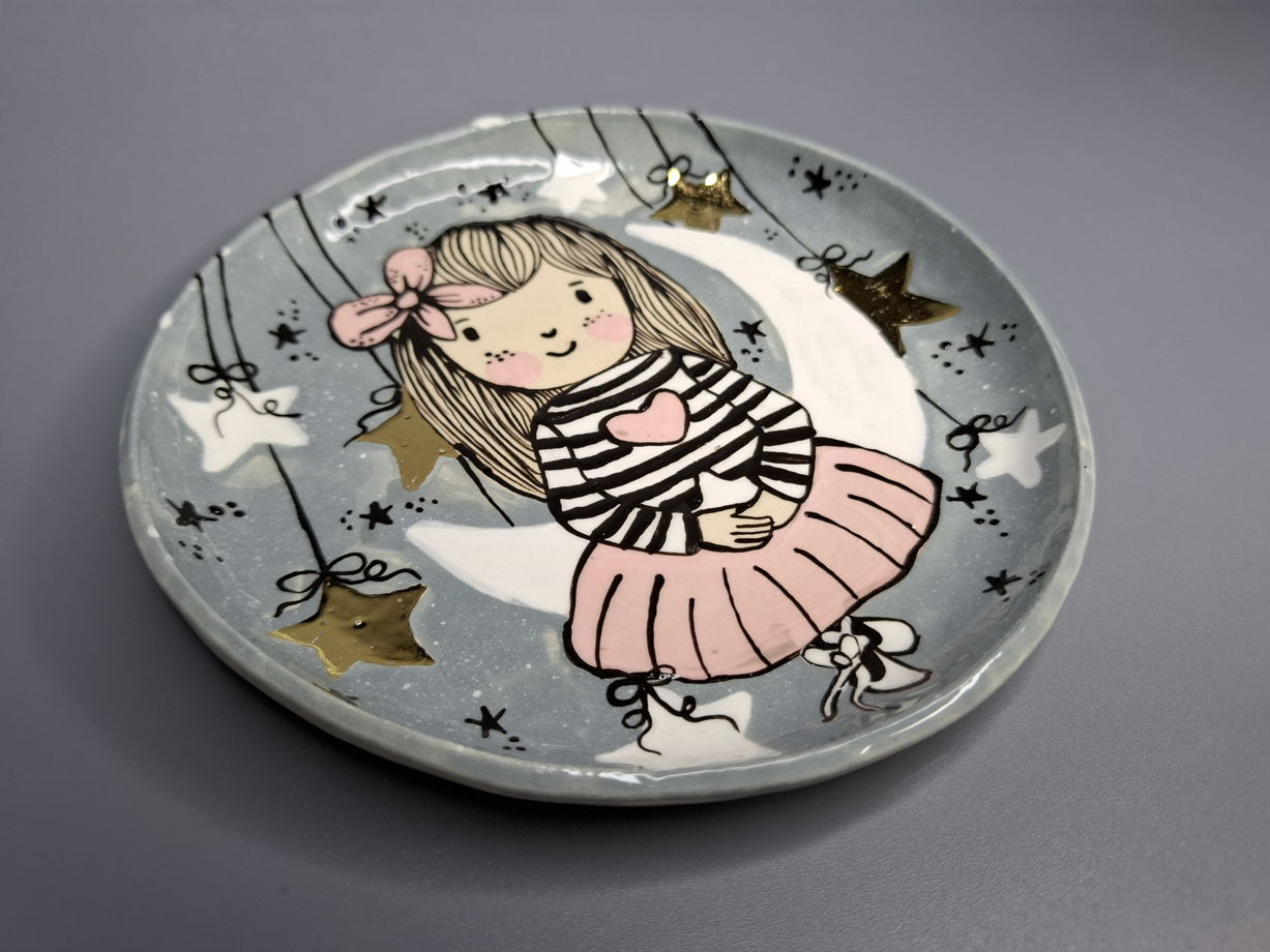 Тарелка керамическая, коллекция "Мэри", d=15,5 см