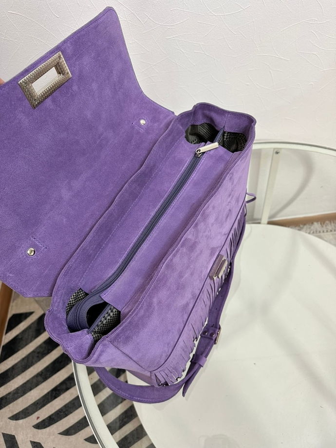 Сумка с бахромой с 3 разделами под А4 в магазине «Shapely - Кожаные сумки»  на Ламбада-маркете