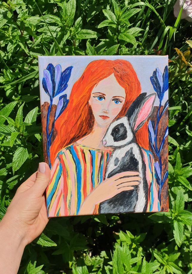 Картина "В ожидании чудес" акрил/холст 30×40
