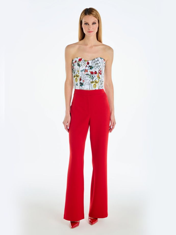 Топ корсетный с чашками из хлопка с цветочным принтом