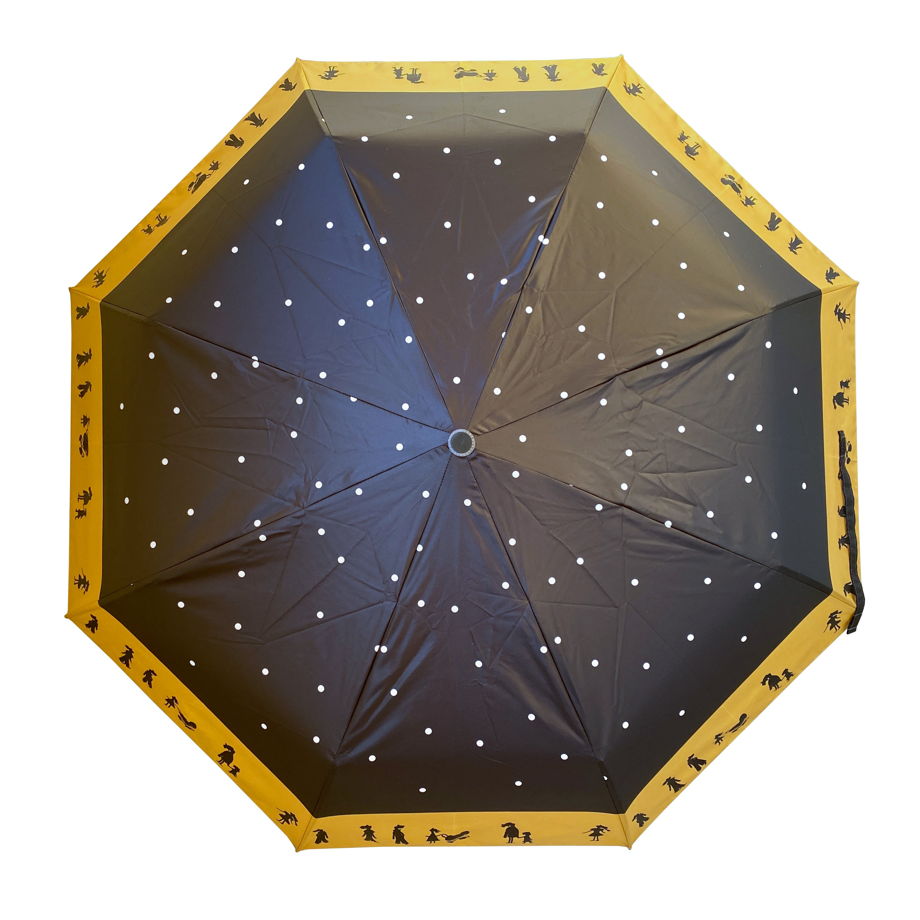 Черный зонт с принтом Ночные силуэты