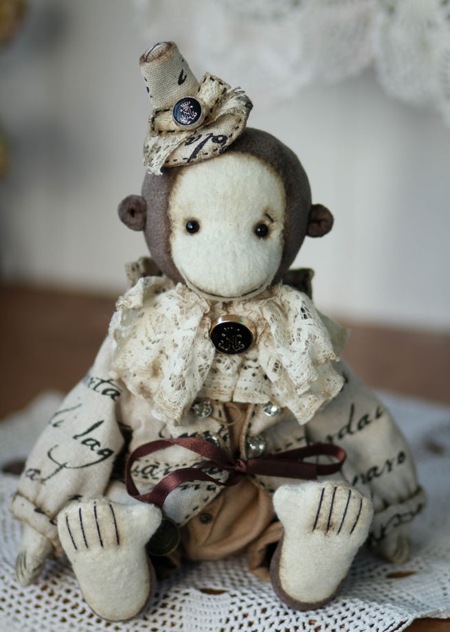 Тедди обезьяна плюшевая игрушка ручной работы тедди Фредди