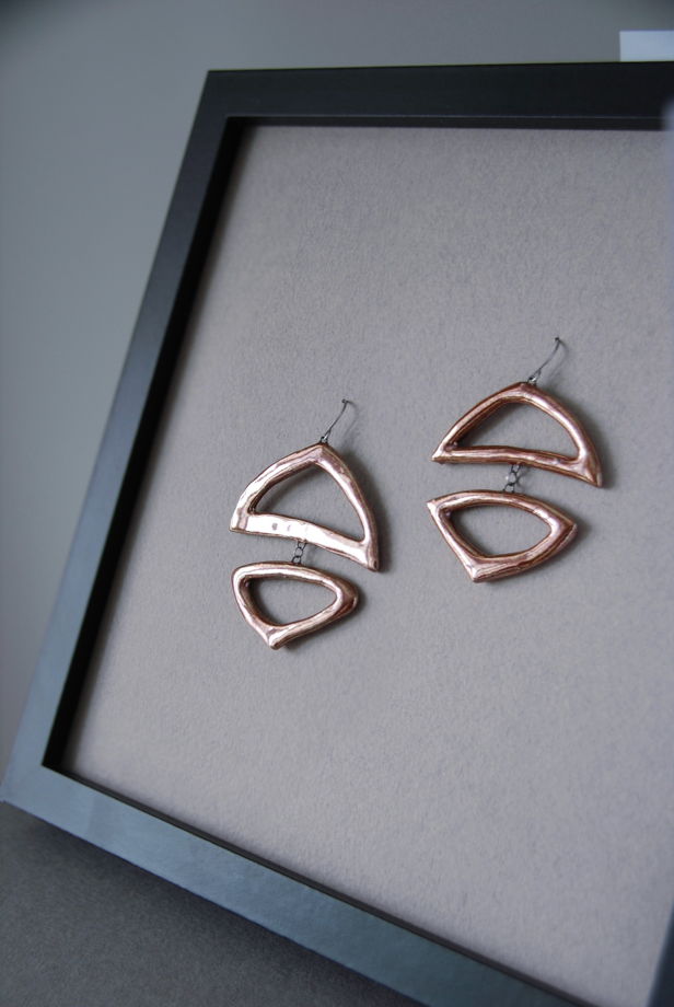 Керамические серьги ручной работы Роскошь