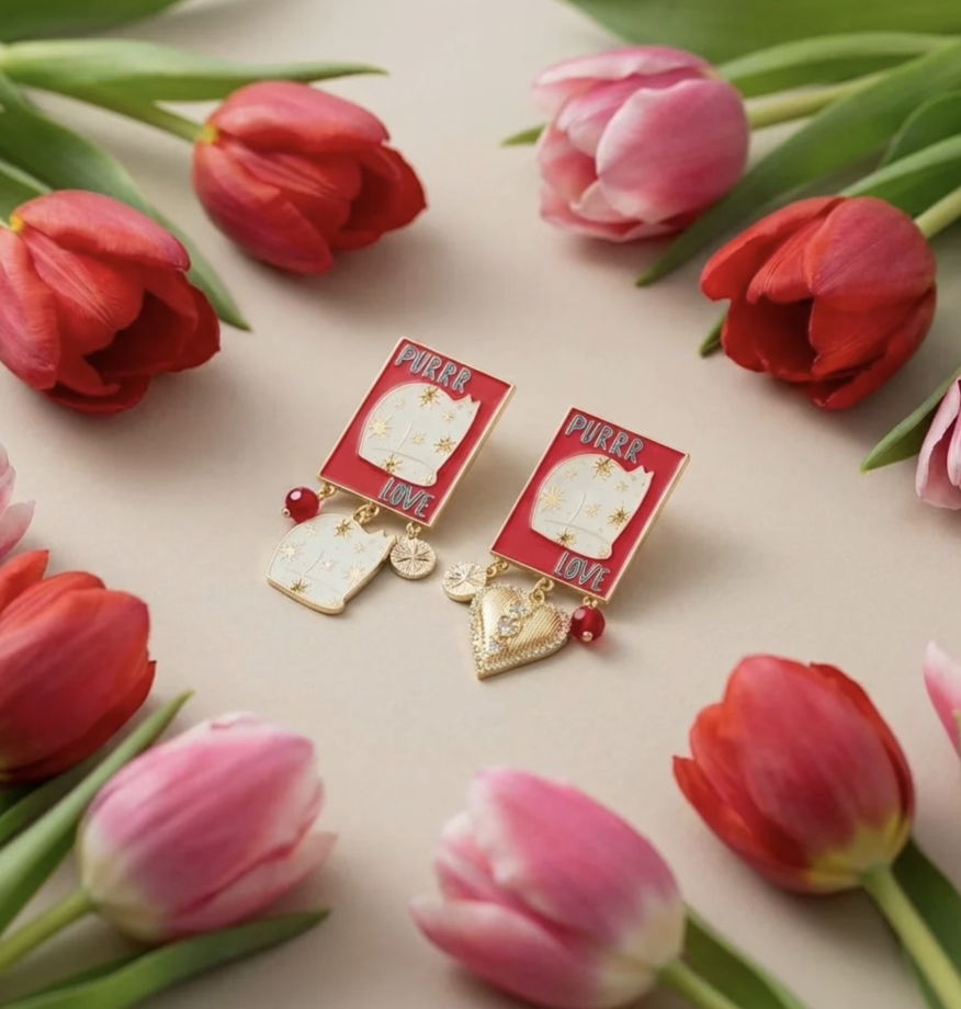 Серьги Котики Principessa Glam