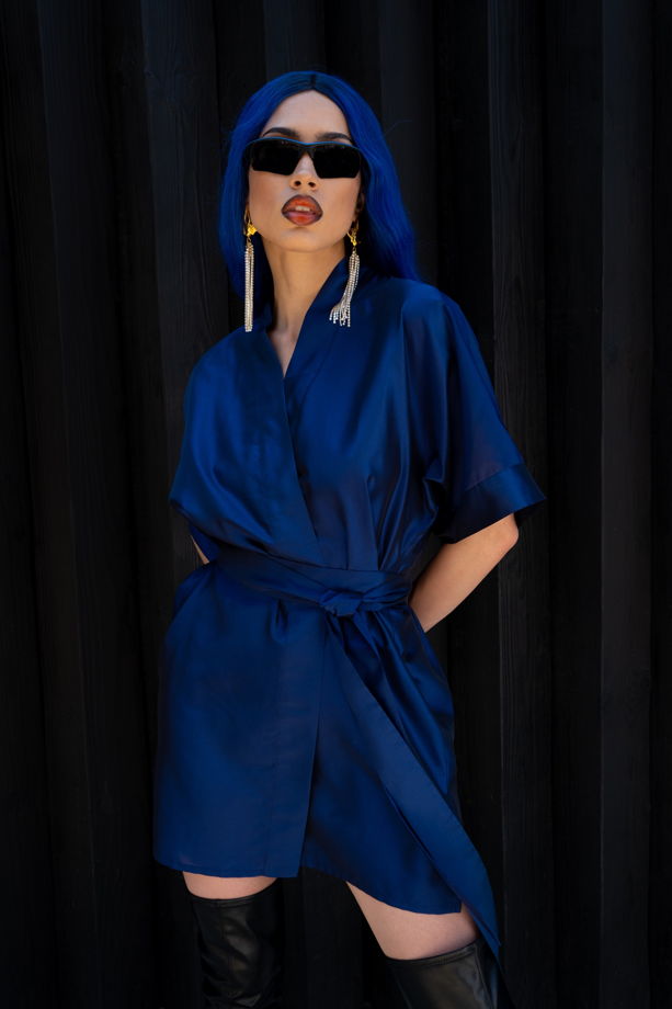 Платье кимоно Nightmare из шелка