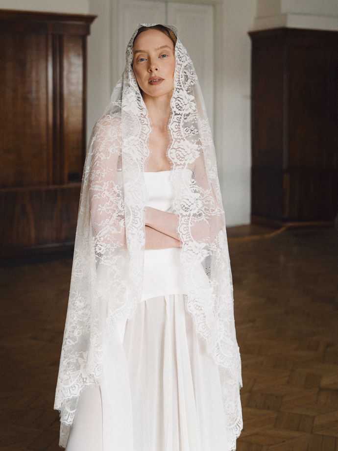 Кружевная фата Белла