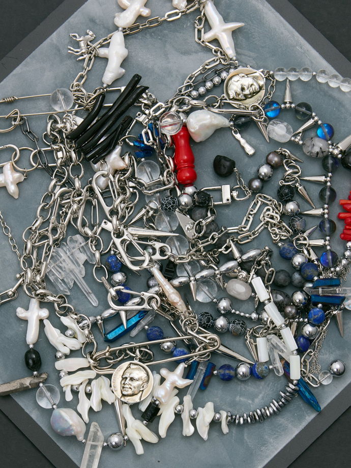 Унисекс колье с перламутром