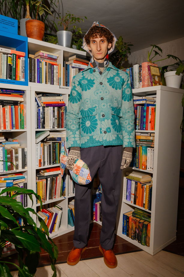 Куртка с Зелёными Ромашками/Green Daisy Padded Jacket