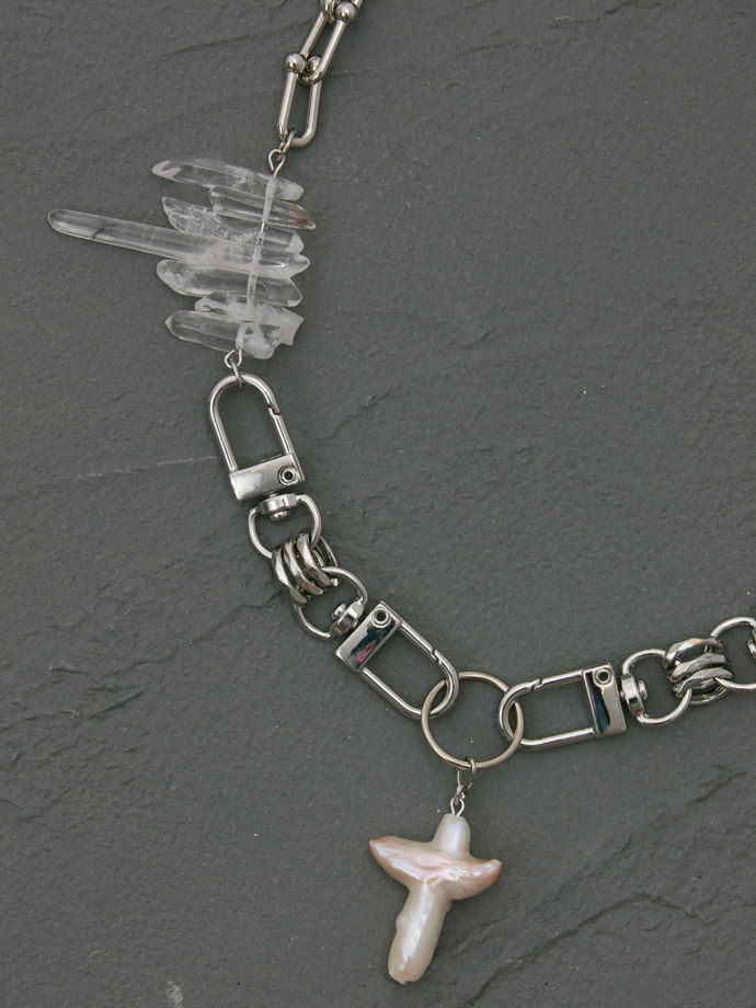 Унисекс колье с барочным жемчугом