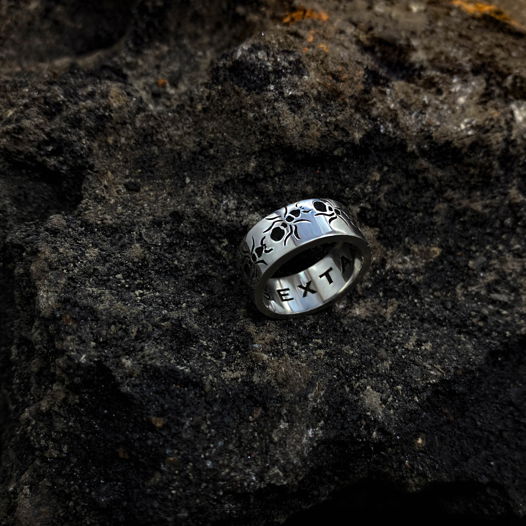 Серебряное унисекс кольцо - муравьи