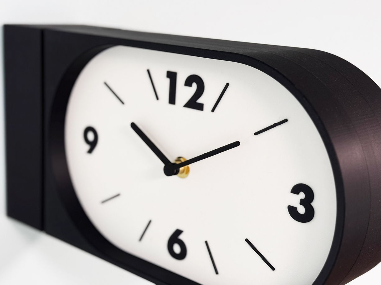 Настенные двусторонние часы, монохром (чёрно-белые)