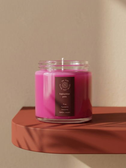 Ароматическая свеча SunnySoul Candle - Бархатная роза
