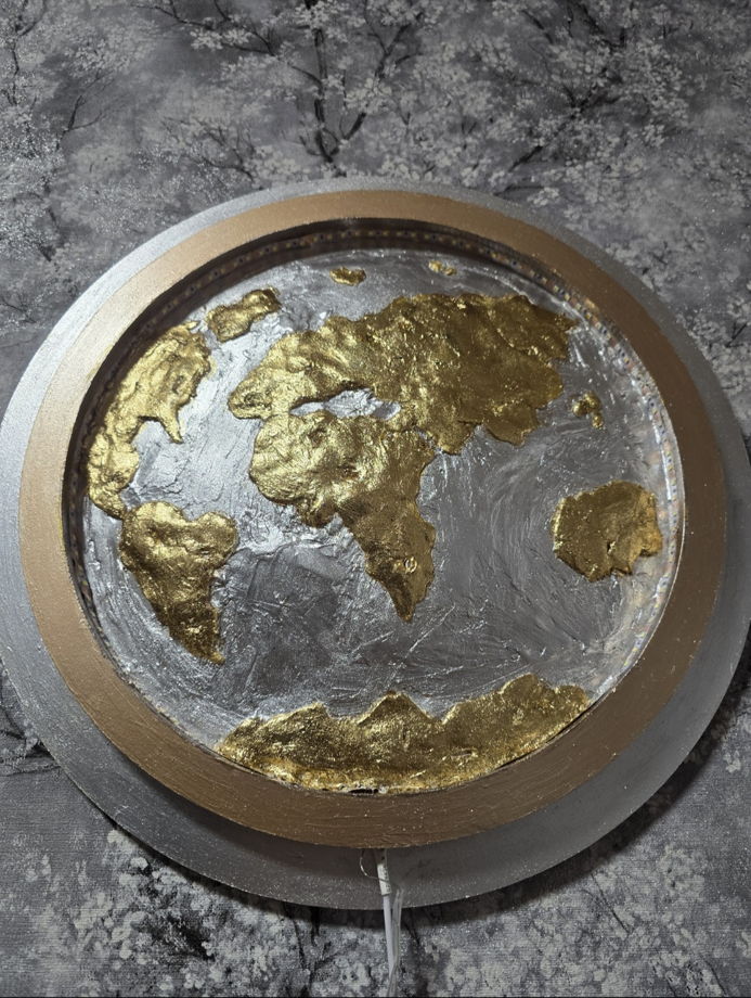 Эксклюзивное панно «Золотая Карта Мира»