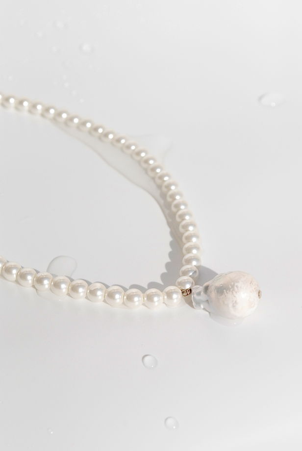 Колье «Simple & Elegant» из жемчуга и серебра