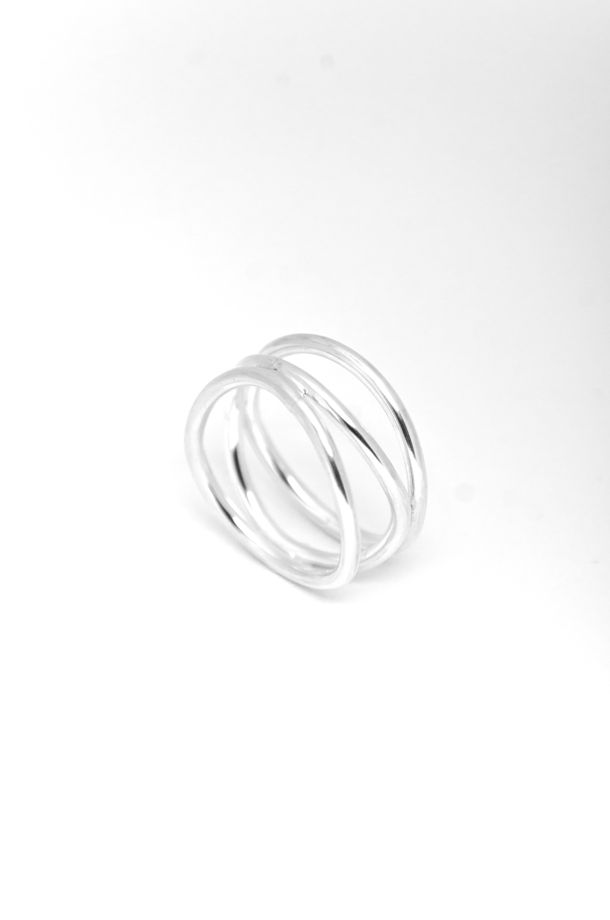 Кольцо из серебра Волны.