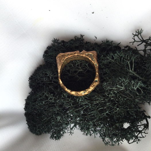 Кольцо из бронзы «Красная кора»