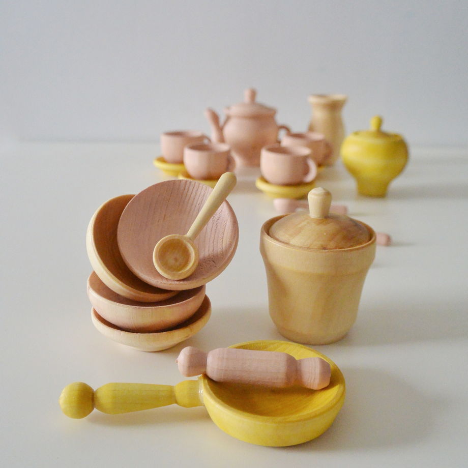 Набор посуды «Сладость» Посудка деревянная Чайный набор