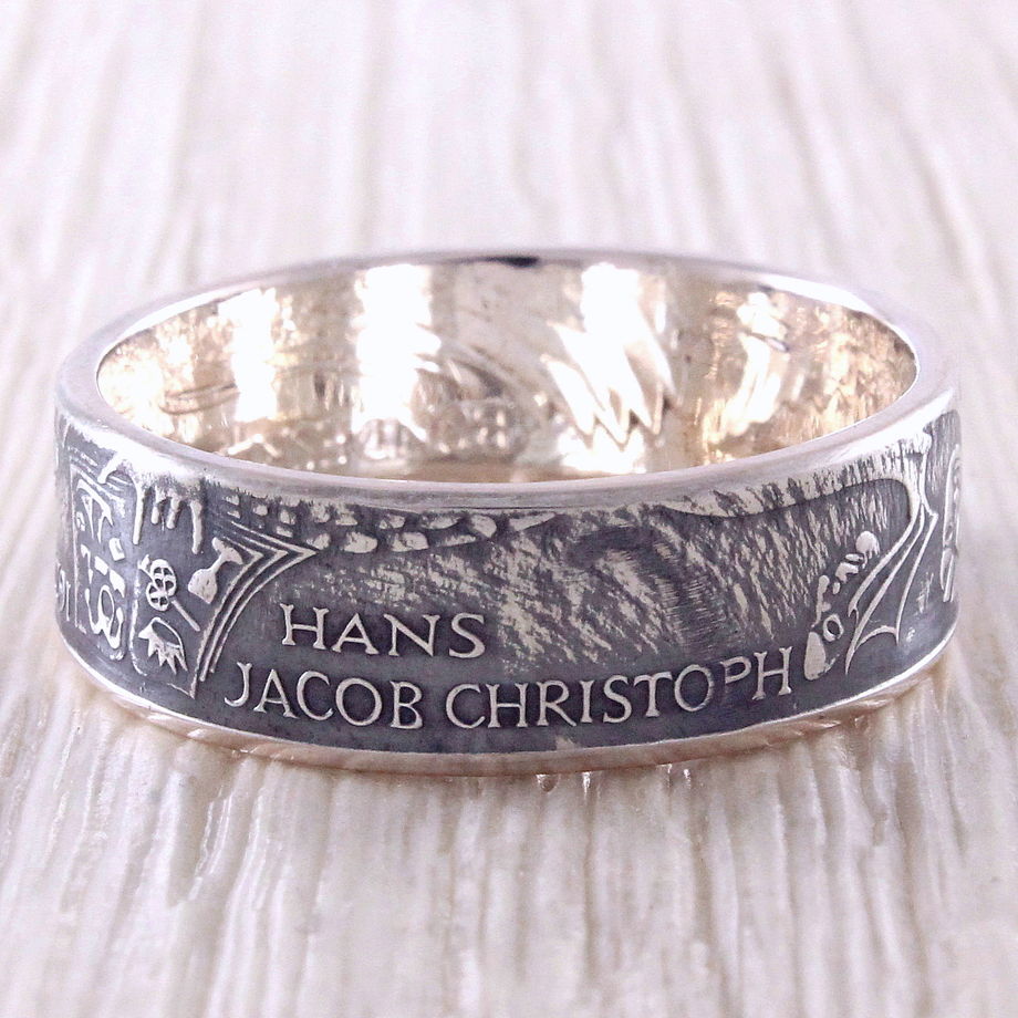 Серебряное кольцо из монеты (Германия) Гриммельсгаузен