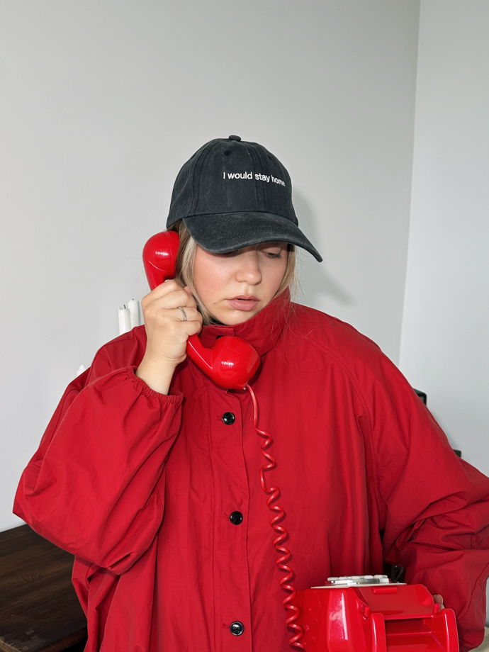 кепка из вареного хлопка stay home club