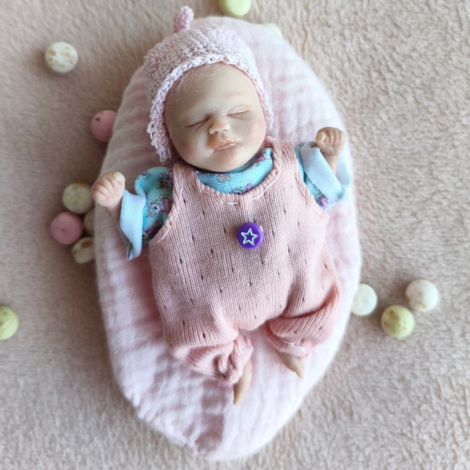 Куклы Reborn: Кукла малыш Мини реборн девочка ручной работы 10 см