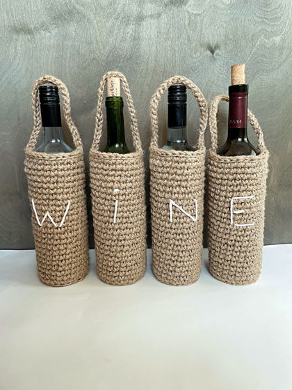 Подвесные корзины для вина из джута