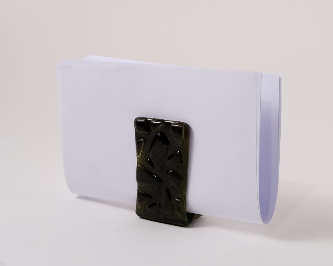 Салфетница, органайзер для бумаг ручной работы из стекла