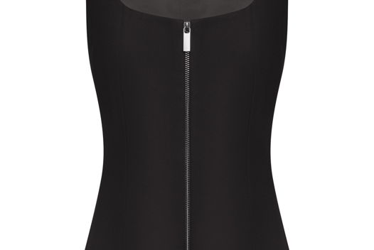 Жилет приталенный на молнии, черный